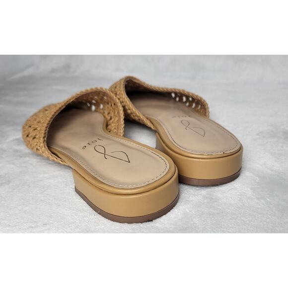 JOEI Behold Woven Leather Mule Pointed Toe Slip On Flat in Tan | 6 - Picture 12 of 13